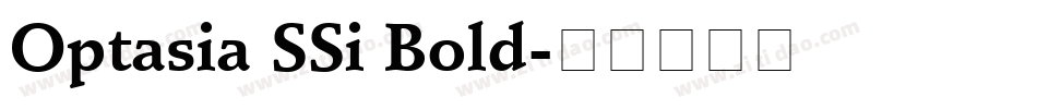 Optasia SSi Bold字体转换